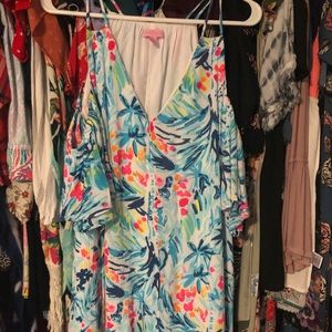 Lilly Pulitzer dress cold shoulder style